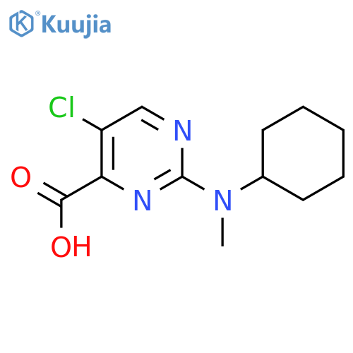 5-chloro-2-cyclohexyl(methyl)aminopyrimidine-4-carboxylic acid structure