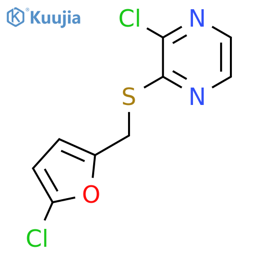 2-chloro-3-{(5-chlorofuran-2-yl)methylsulfanyl}pyrazine structure