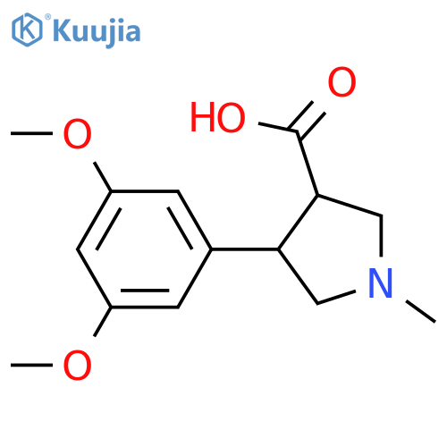 4-(3,5-dimethoxyphenyl)-1-methylpyrrolidine-3-carboxylic acid structure
