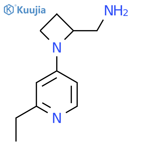 1-(2-ethylpyridin-4-yl)azetidin-2-ylmethanamine structure
