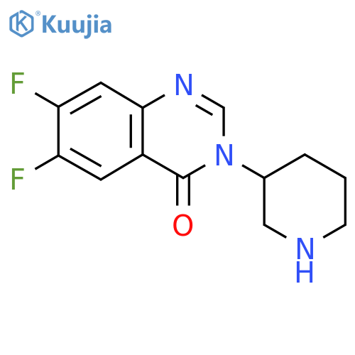 6,7-difluoro-3-(piperidin-3-yl)-3,4-dihydroquinazolin-4-one structure