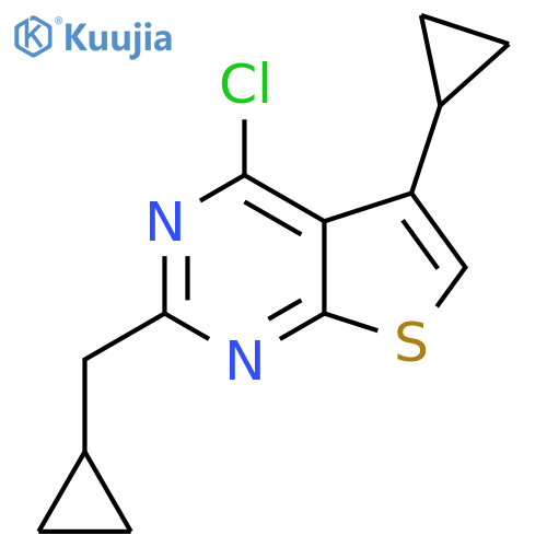 4-chloro-5-cyclopropyl-2-(cyclopropylmethyl)thieno2,3-dpyrimidine structure