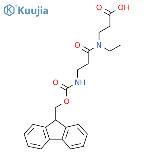 3-N-ethyl-3-({(9H-fluoren-9-yl)methoxycarbonyl}amino)propanamidopropanoic acid structure