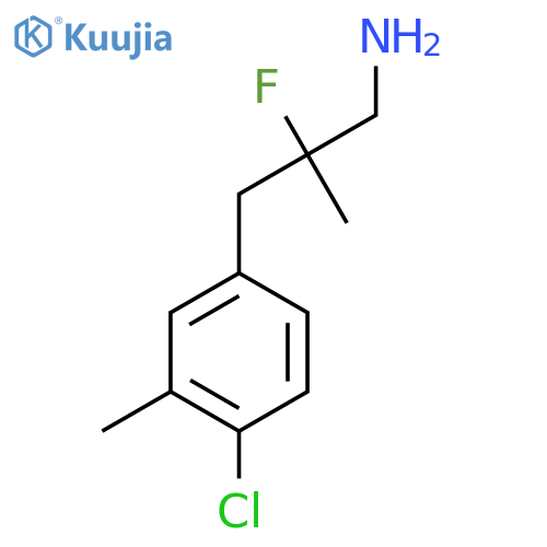 3-(4-chloro-3-methylphenyl)-2-fluoro-2-methylpropan-1-amine structure