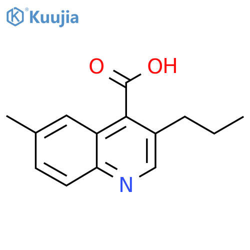 6-methyl-3-propylquinoline-4-carboxylic acid structure