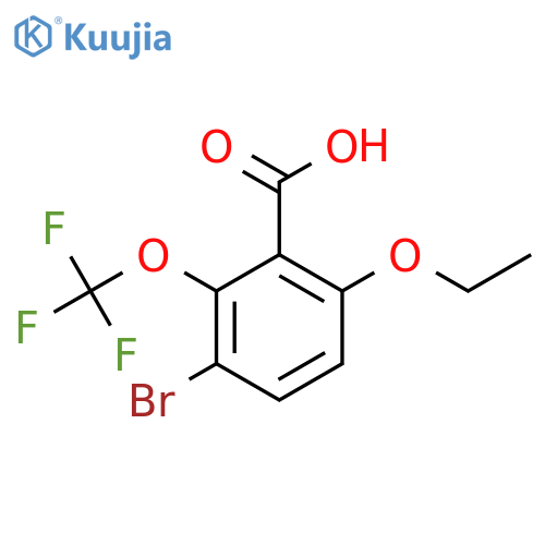 3-bromo-6-ethoxy-2-(trifluoromethoxy)benzoic acid structure