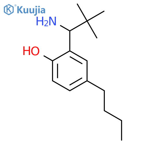 2-(1-amino-2,2-dimethylpropyl)-4-butylphenol structure