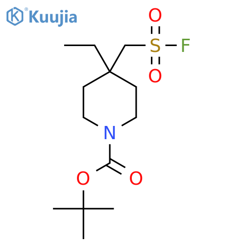 tert-butyl 4-ethyl-4-(fluorosulfonyl)methylpiperidine-1-carboxylate structure