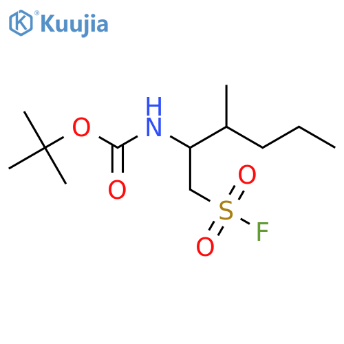 tert-butyl N-1-(fluorosulfonyl)-3-methylhexan-2-ylcarbamate structure