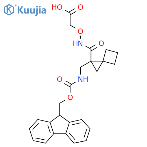 2-({1-({(9H-fluoren-9-yl)methoxycarbonyl}amino)methylspiro2.3hexan-1-yl}formamido)oxyacetic acid structure