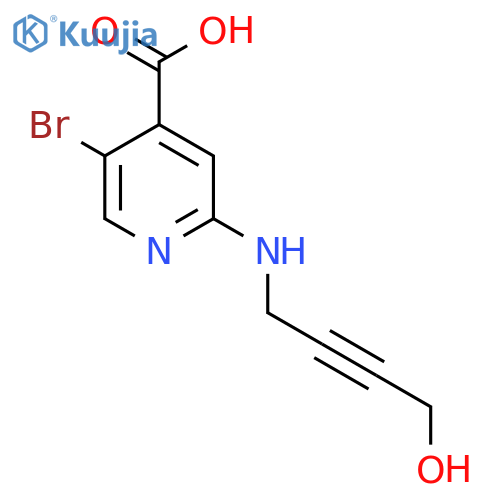5-bromo-2-(4-hydroxybut-2-yn-1-yl)aminopyridine-4-carboxylic acid structure