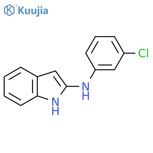 N-(3-chlorophenyl)-1H-indol-2-amine structure