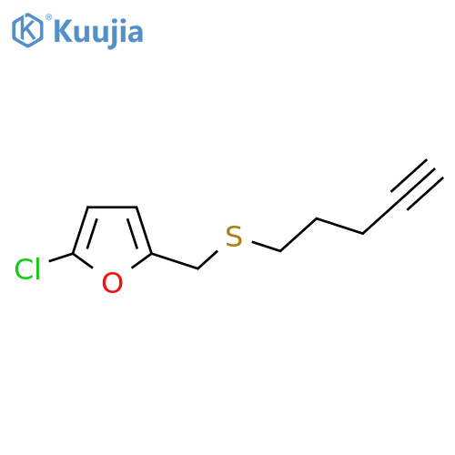 2-chloro-5-(pent-4-yn-1-ylsulfanyl)methylfuran structure