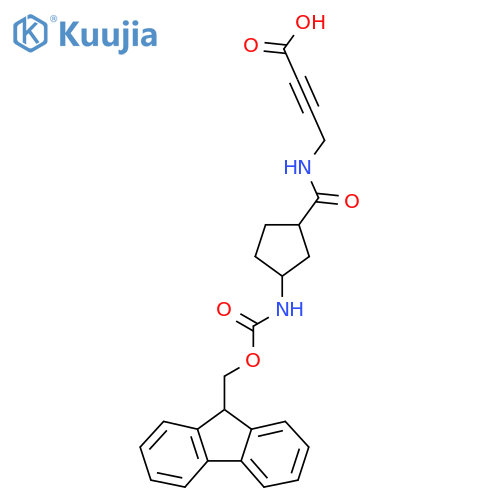 4-{3-({(9H-fluoren-9-yl)methoxycarbonyl}amino)cyclopentylformamido}but-2-ynoic acid structure