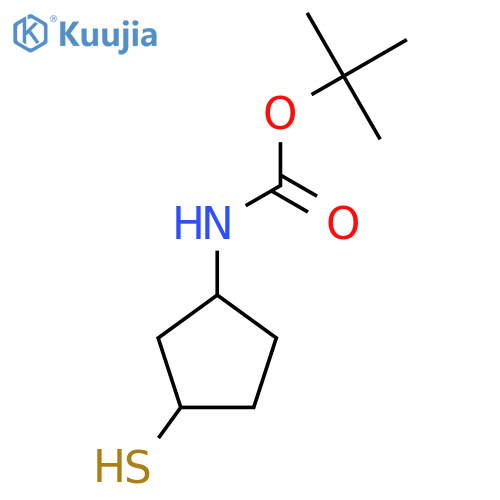 tert-butyl N-(3-sulfanylcyclopentyl)carbamate structure