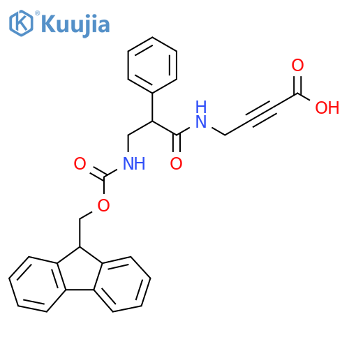 4-3-({(9H-fluoren-9-yl)methoxycarbonyl}amino)-2-phenylpropanamidobut-2-ynoic acid structure