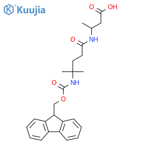 3-4-({(9H-fluoren-9-yl)methoxycarbonyl}amino)-4-methylpentanamidobutanoic acid structure
