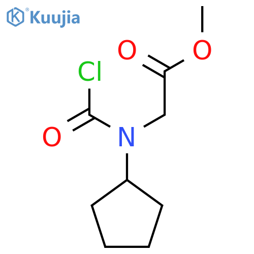 methyl 2-(chlorocarbonyl)(cyclopentyl)aminoacetate structure