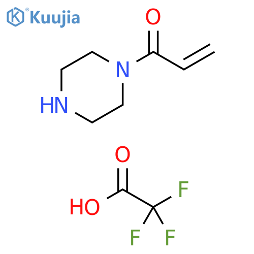 1-(piperazin-1-yl)prop-2-en-1-one, tris(trifluoroacetic acid) structure