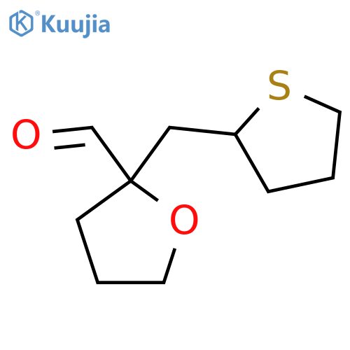 2-(thiolan-2-yl)methyloxolane-2-carbaldehyde structure