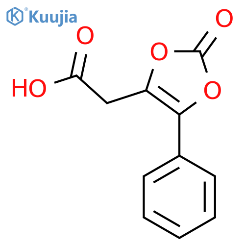 2-(2-oxo-5-phenyl-2H-1,3-dioxol-4-yl)acetic acid structure
