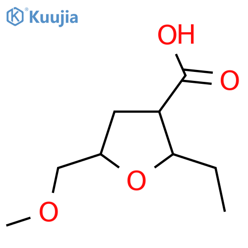 2-ethyl-5-(methoxymethyl)oxolane-3-carboxylic acid structure