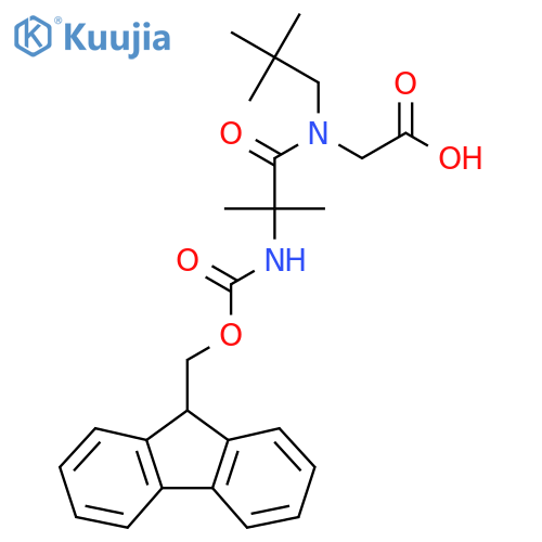 2-N-(2,2-dimethylpropyl)-2-({(9H-fluoren-9-yl)methoxycarbonyl}amino)-2-methylpropanamidoacetic acid structure