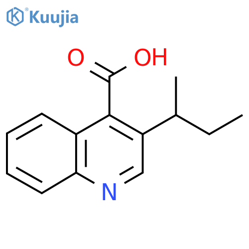 3-(butan-2-yl)quinoline-4-carboxylic acid structure