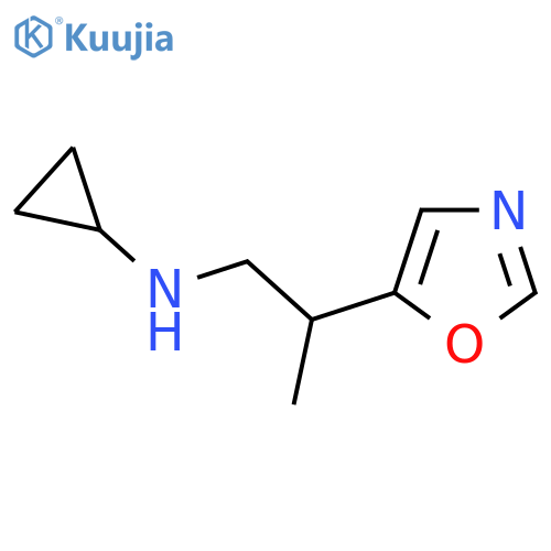 N-2-(1,3-oxazol-5-yl)propylcyclopropanamine structure