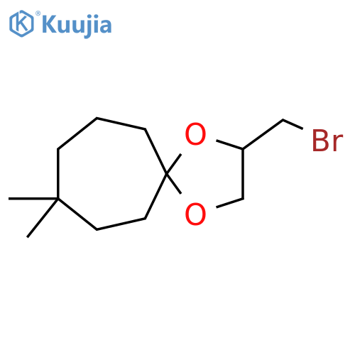 2-(bromomethyl)-8,8-dimethyl-1,4-dioxaspiro4.6undecane structure