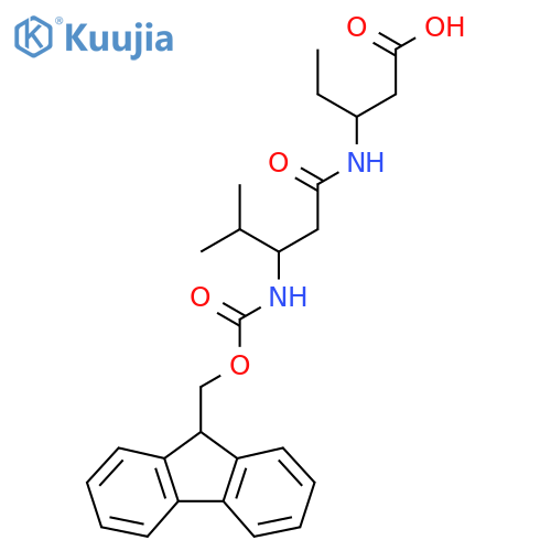 3-3-({(9H-fluoren-9-yl)methoxycarbonyl}amino)-4-methylpentanamidopentanoic acid structure