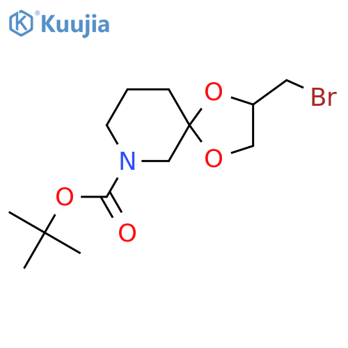 tert-butyl 2-(bromomethyl)-1,4-dioxa-7-azaspiro4.5decane-7-carboxylate structure