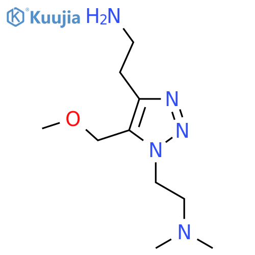 2-{1-2-(dimethylamino)ethyl-5-(methoxymethyl)-1H-1,2,3-triazol-4-yl}ethan-1-amine structure
