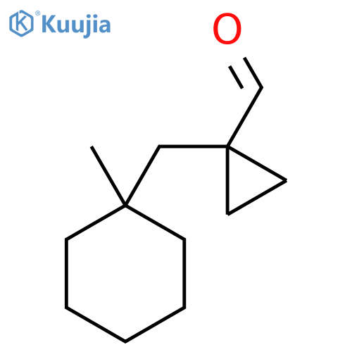 1-(1-methylcyclohexyl)methylcyclopropane-1-carbaldehyde structure