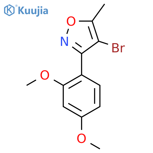 4-Bromo-3-(2,4-dimethoxyphenyl)-5-methyl-1,2-oxazole structure