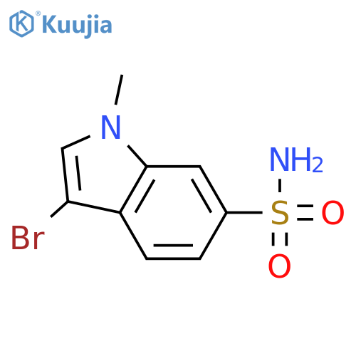 3-bromo-1-methyl-1H-indole-6-sulfonamide structure