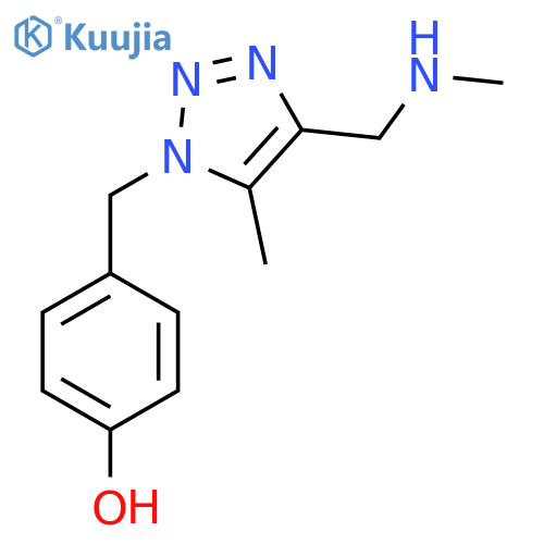 4-({5-methyl-4-(methylamino)methyl-1H-1,2,3-triazol-1-yl}methyl)phenol structure