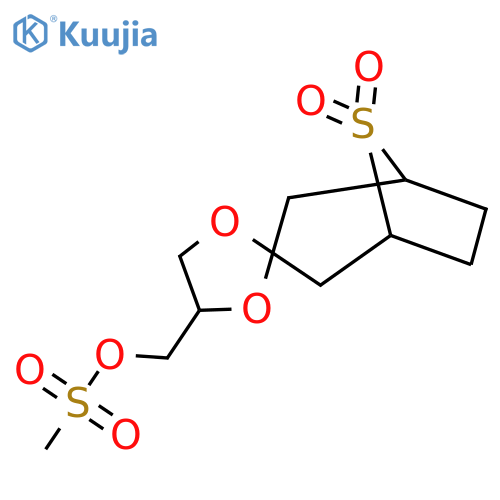 8,8-dioxo-8lambda6-thiaspirobicyclo3.2.1octane-3,2'-1,3dioxolane-4'-ylmethyl methanesulfonate structure