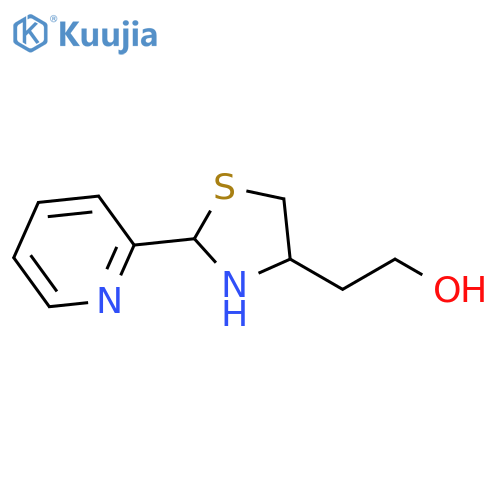 2-2-(pyridin-2-yl)-1,3-thiazolidin-4-ylethan-1-ol structure