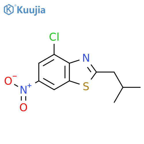 4-chloro-2-(2-methylpropyl)-6-nitro-1,3-benzothiazole structure