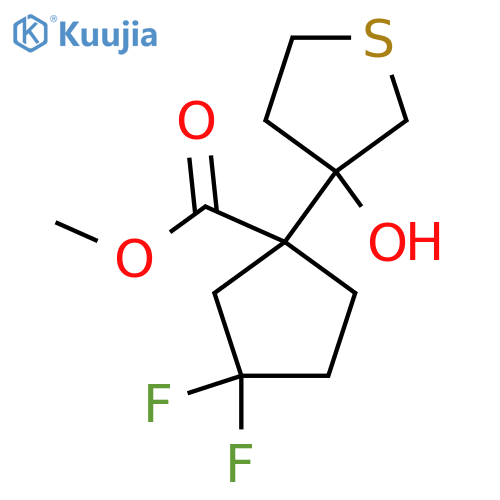 methyl 3,3-difluoro-1-(3-hydroxythiolan-3-yl)cyclopentane-1-carboxylate structure