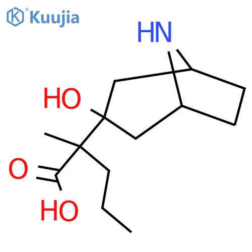 2-{3-hydroxy-8-azabicyclo3.2.1octan-3-yl}-2-methylpentanoic acid structure