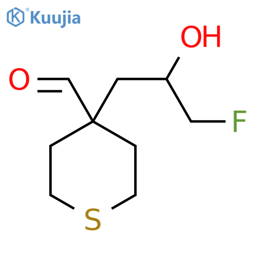 4-(3-fluoro-2-hydroxypropyl)thiane-4-carbaldehyde structure