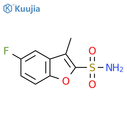 5-fluoro-3-methyl-1-benzofuran-2-sulfonamide structure