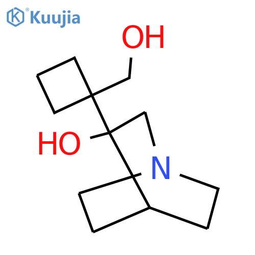 3-1-(hydroxymethyl)cyclobutyl-1-azabicyclo2.2.2octan-3-ol structure