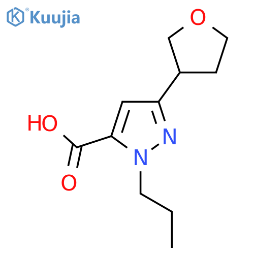 3-(oxolan-3-yl)-1-propyl-1H-pyrazole-5-carboxylic acid structure