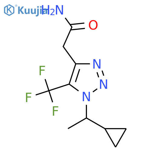 2-1-(1-cyclopropylethyl)-5-(trifluoromethyl)-1H-1,2,3-triazol-4-ylacetamide structure