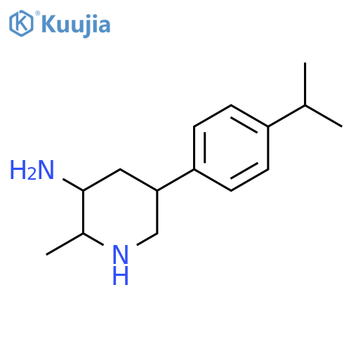 2-methyl-5-4-(propan-2-yl)phenylpiperidin-3-amine structure