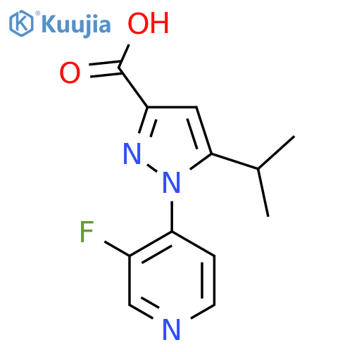1-(3-fluoropyridin-4-yl)-5-(propan-2-yl)-1H-pyrazole-3-carboxylic acid structure