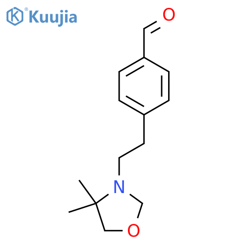 4-2-(4,4-dimethyl-1,3-oxazolidin-3-yl)ethylbenzaldehyde structure